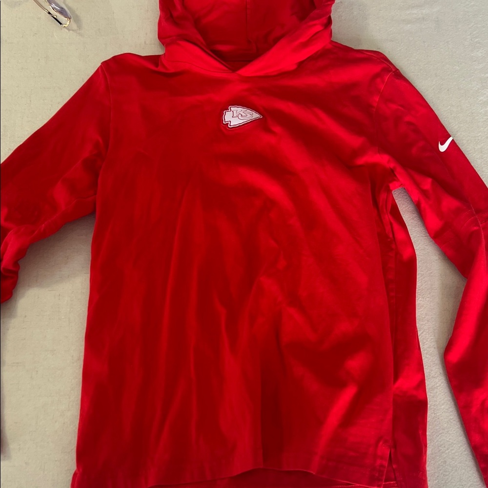 Nike Kids Red Kansas City Chiefs Hooded Pullover
